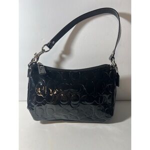Coach Black Patent Leather Shoulder Bag